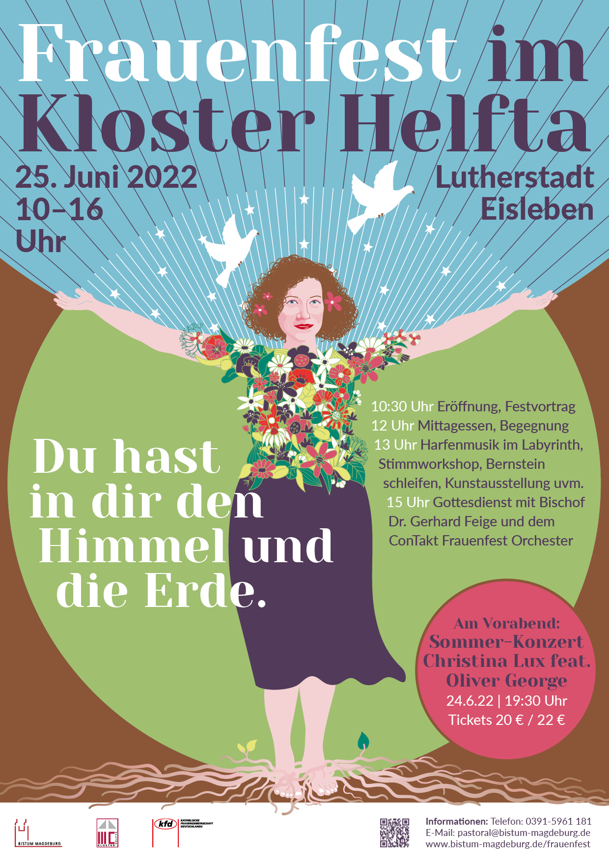 Plakat Frauenfest 2022: Illustration,
 Layout,
 Satz 
