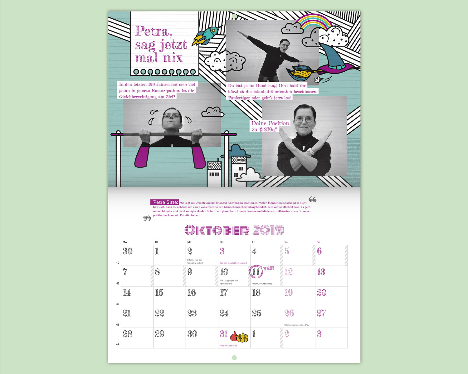 Weiberkalender 2019/2020 DIE LINKE Seite Oktober